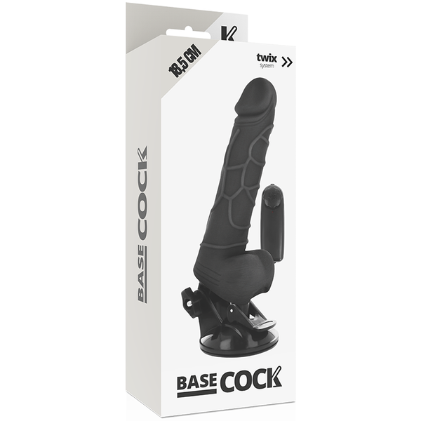 Vibrador realístico control remoto negro 18.5 cm o 4cm