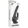 Vibrador realístico control remoto negro con testículos 20 cm o 4 cm