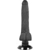 Vibrador realístico 2 1 negro 18.5 cm o 4 cm