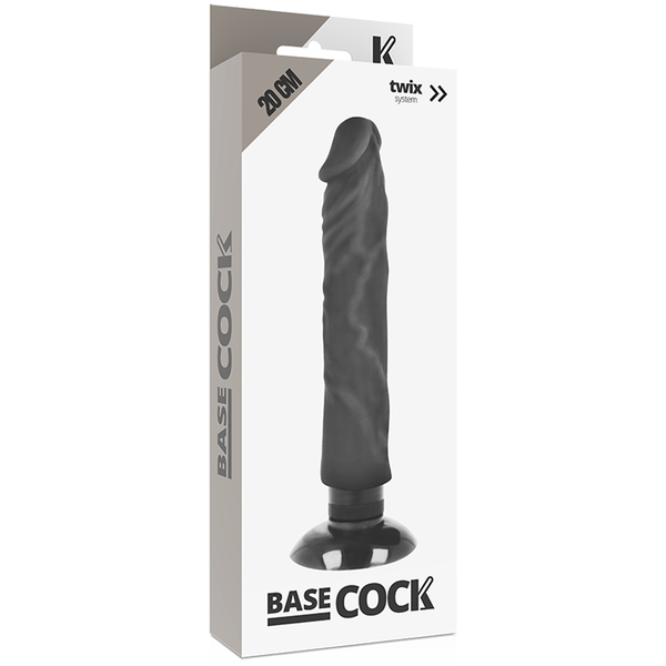 Vibrador realístico 2 1 natural negro 20 cm o 4 cm