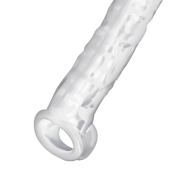 Addicted extensor para el pene transparente