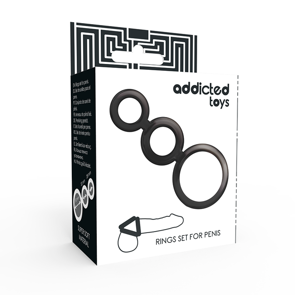 Addicted set anillos pene y testículos ahumado