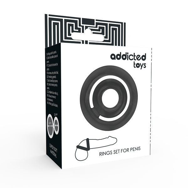 Addicted potenz set anillos pene negro