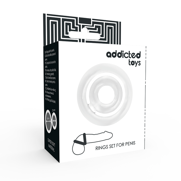 Addicted potenz set anillos pene clear