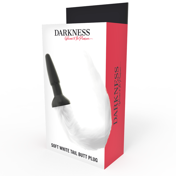 Darkness plug anal silicona con cola blanca