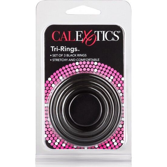 Calexotics set tres anillas negro erección