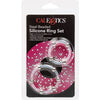 Calexotics kit de 2 uds anillo de silicona con cuentas de acero