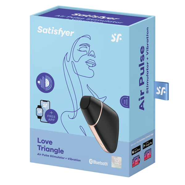 Vibrador blanco satisfyer love triangle estimulador y
