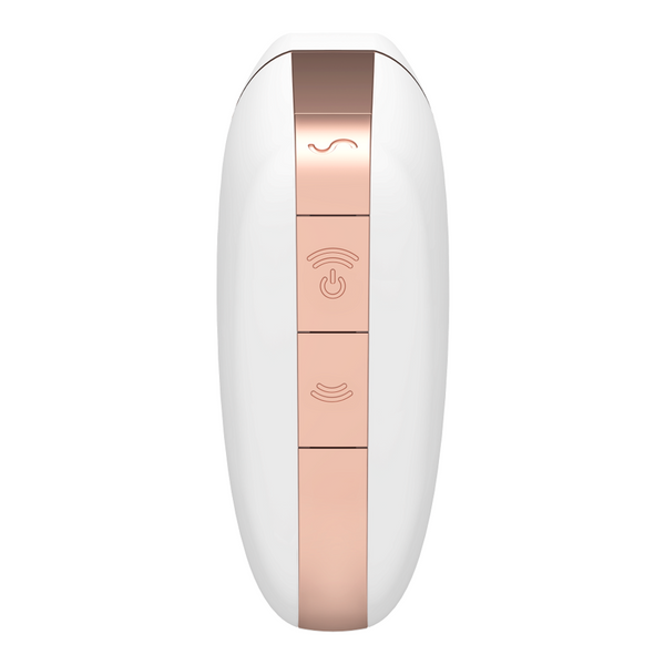 Vibrador blanco satisfyer love triangle estimulador y