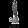 X clear dildo realista transparente 18.5 cm o 3.8 cm