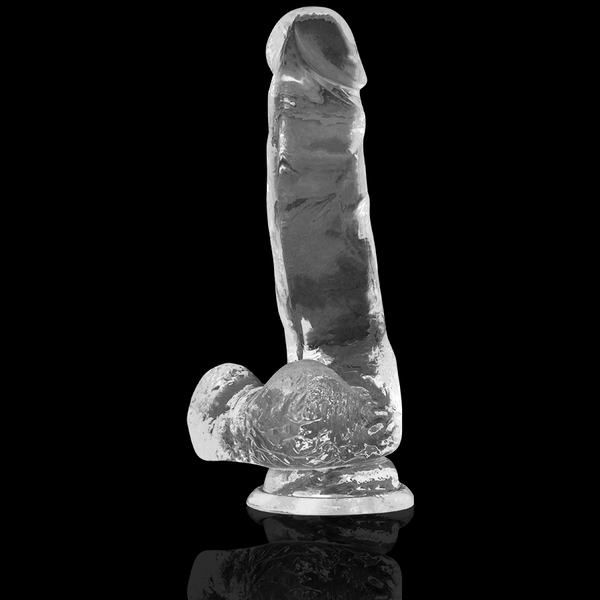 X clear dildo realista transparente 18.5 cm o 3.8 cm