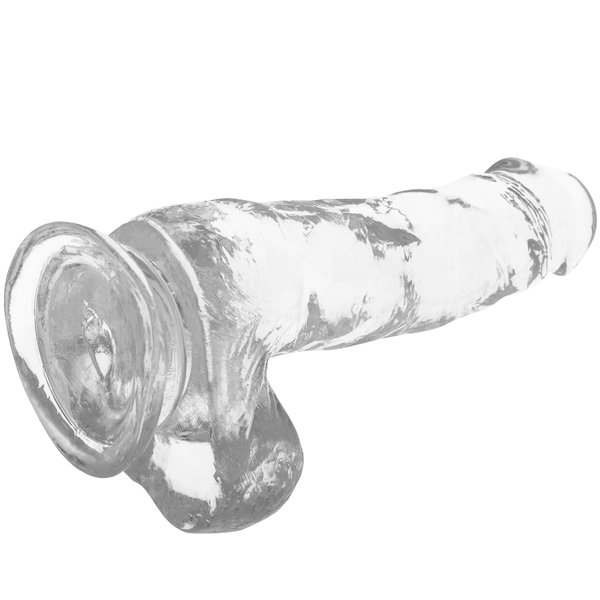 X clear dildo realista transparente 18.5 cm o 3.8 cm