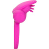 Dual clit flicker enhancer doble anillo vibrador de silicona rosa