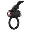 Anillo vibrador para el pene negro y dorado