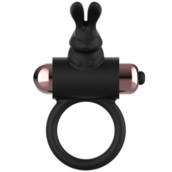 Anillo vibrador para el pene negro y dorado
