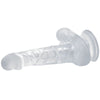 Baile dildo realístico con ventosa y testículos 16.7 cm transparente