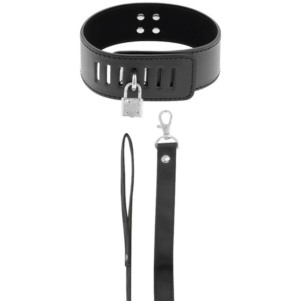 Darkness collar bdsm con candado negro