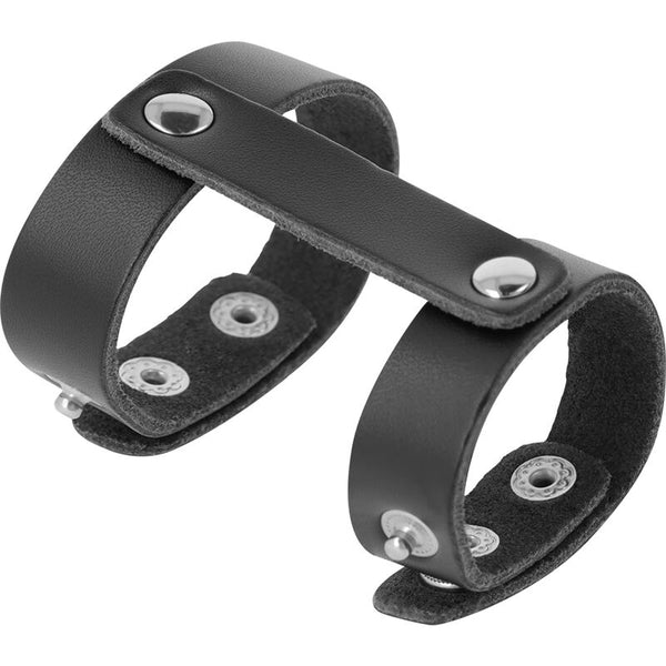 Darkness anillo pene y testículos ajustable leather