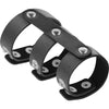 Darkness anillo doble pene y testículos ajustable leather