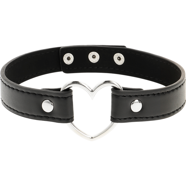 Coquette collar cuero vegano accesorio woman corazón