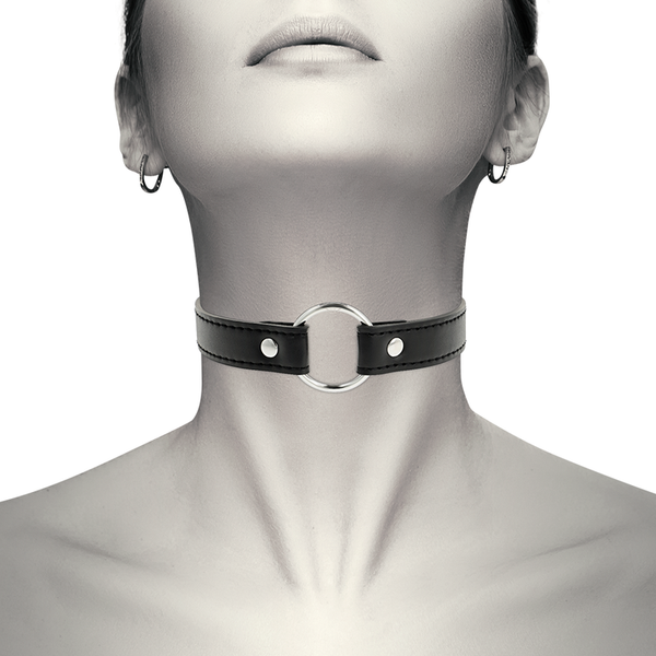 Coquette collar cuero vegano accesorio woman