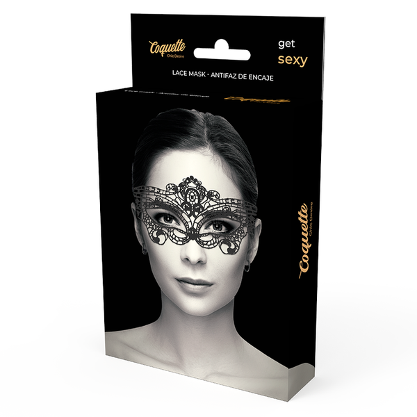 Coquette antifaz encaje negro fino