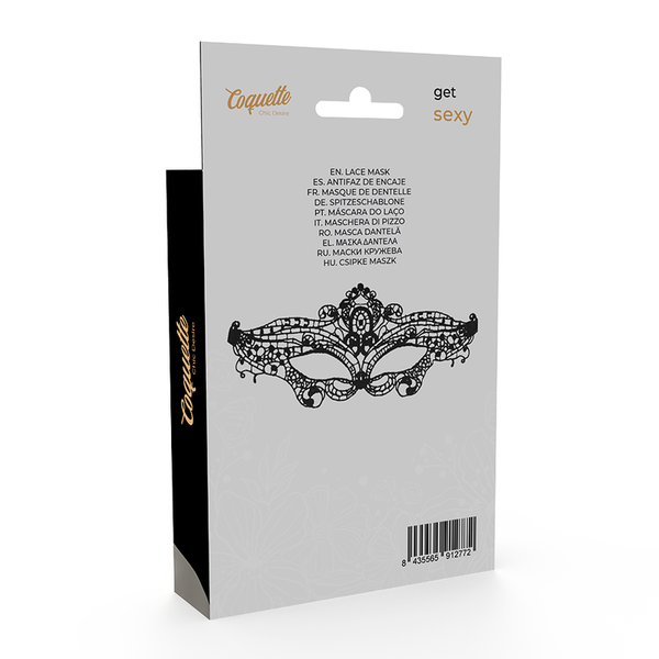 Coquette antifaz encaje negro fino