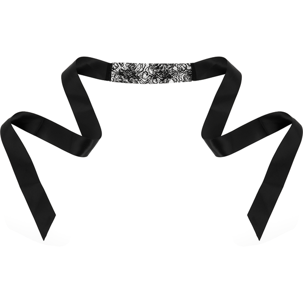 Coquette antifaz encaje negro cinta