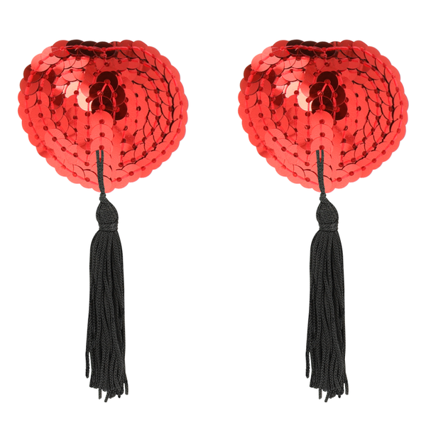 Coquette cubre pezones rojo