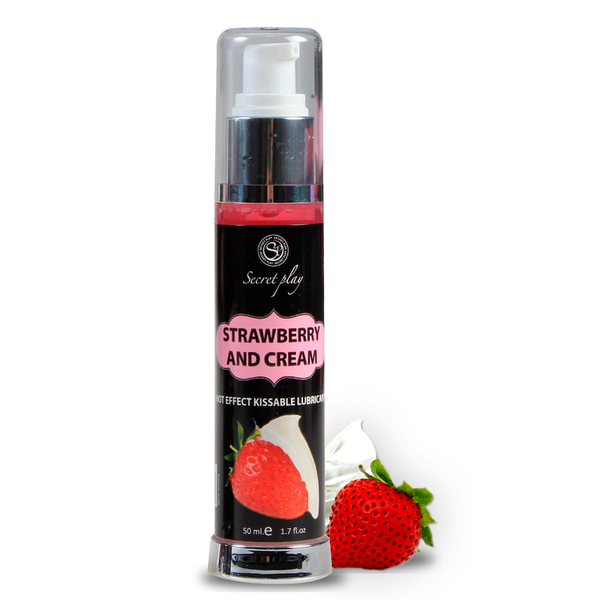 Secretplay lubricante 2 1 efecto calor fresa y nata 50 ml