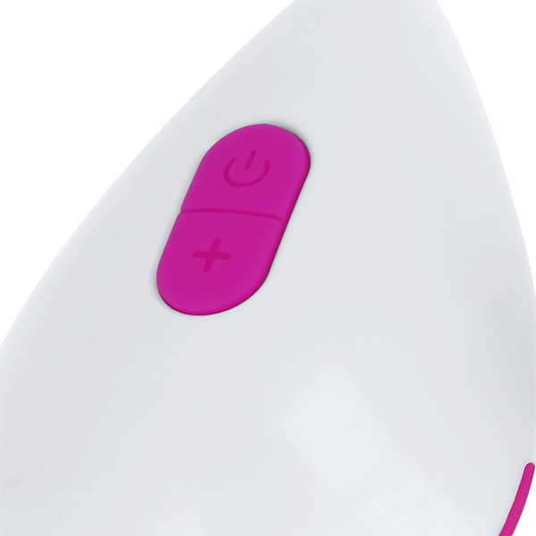 Huevo vibrador 10 modos lila y blanco