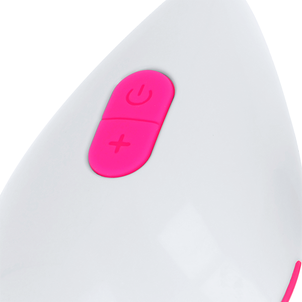 Huevo vibrador 10 modos rosa y blanco
