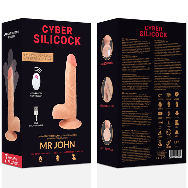 Cyber realístico control remoto mr john 23.88 cm o 4.3 cm