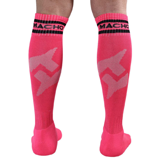 Macho calcetines largos talla única azul