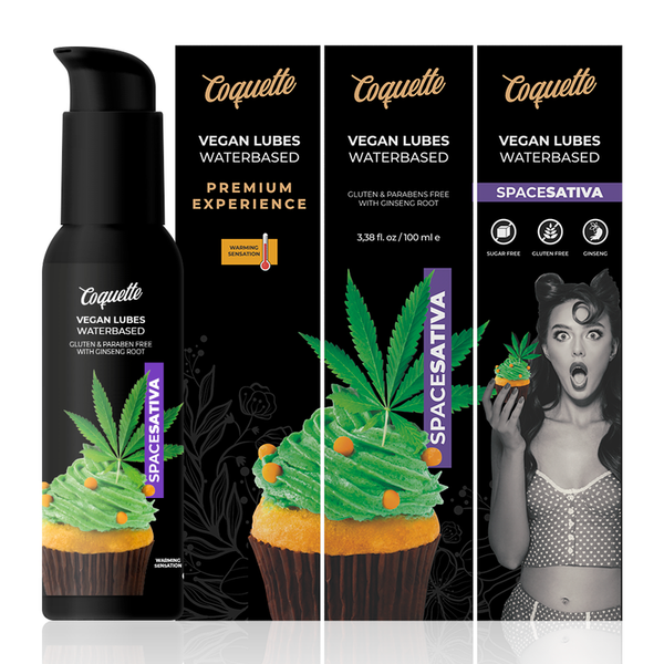Coquette premium experience lubricante vegano space sativa 100 ml