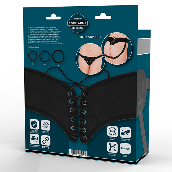 Rock arnés ajustable y anillos flexibles