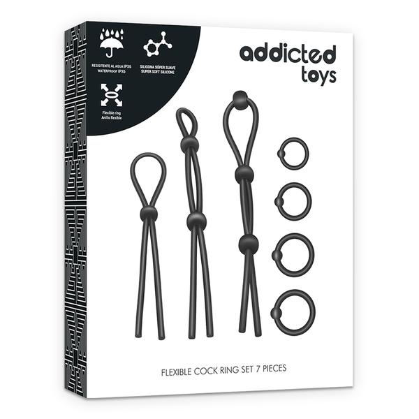 Addicted kit de 7 anillas silicona flexible
