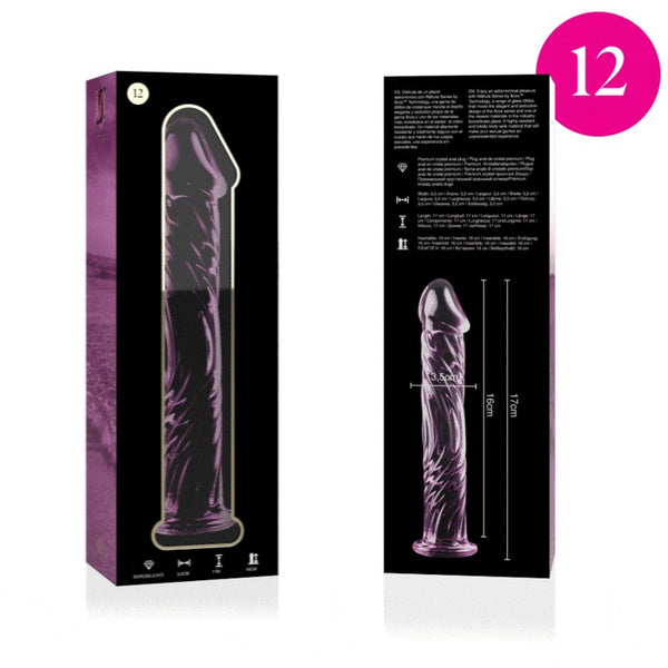 Nebula modelo 12 dildo cristal rosa 17 cm o 3.5 cm