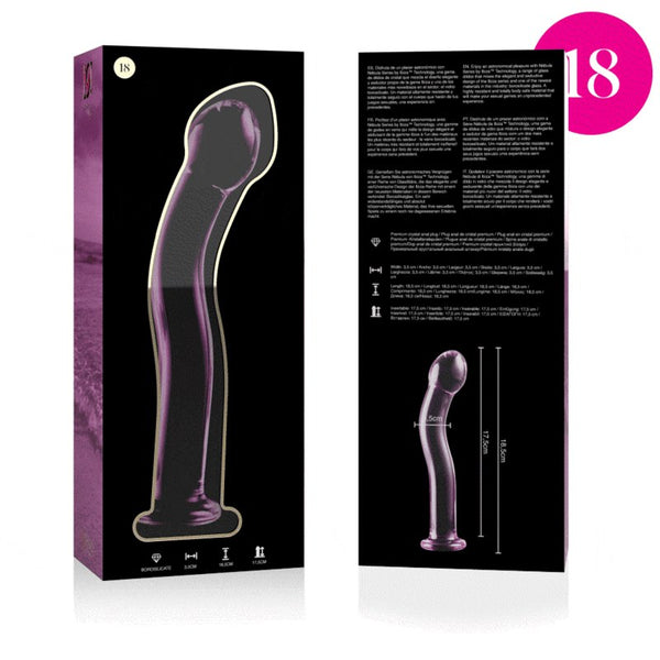 Nebula modelo 18 dildo cristal rosa 18.5 cm o 3.5 cm