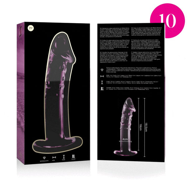 Nebula modelo 19 dildo cristal rosa 18.5 cm o 4 cm
