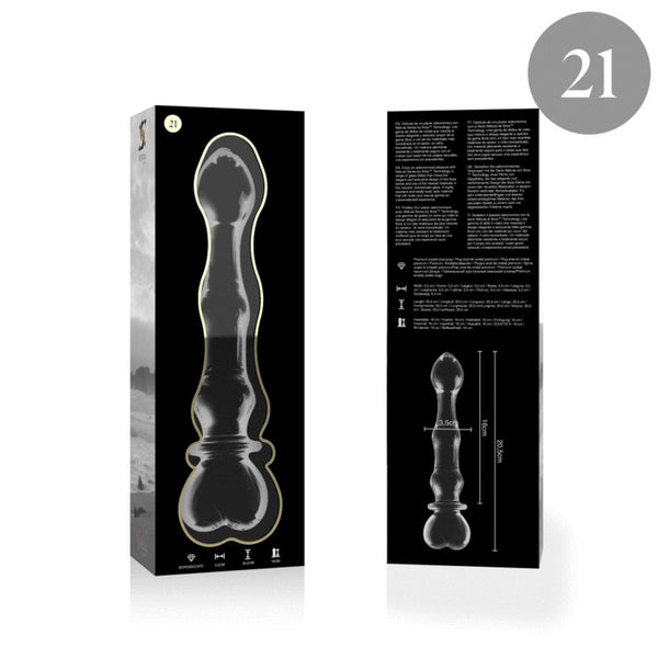 Nebula modelo 21 dildo cristal transparente 20.5 cm o 3.5 cm
