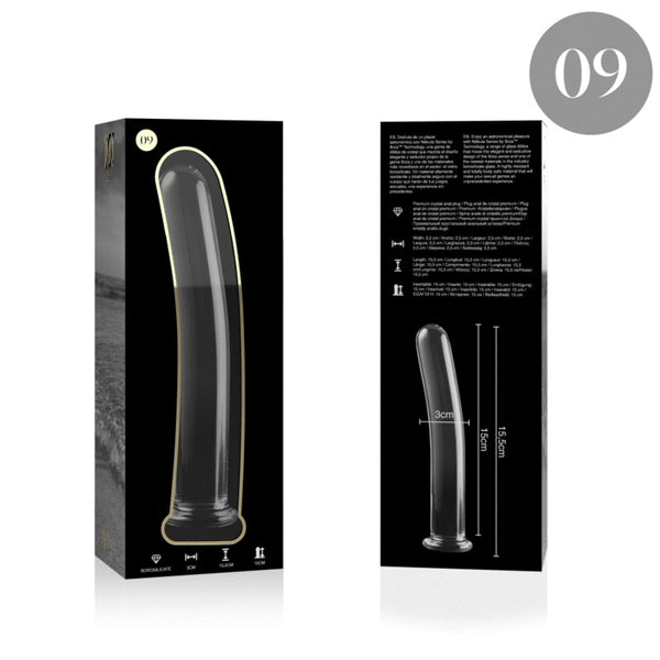 Nebula modelo 9 dildo cristal rosa 15.5 cm o 2.5 cm