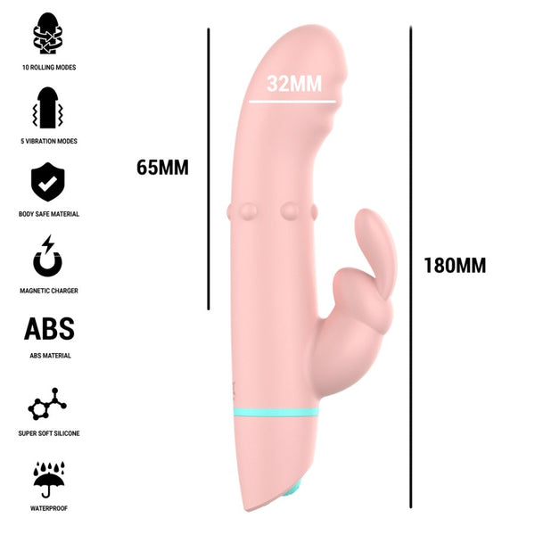 Alvin estimulador rabbit y vibrador rolling con oscilante