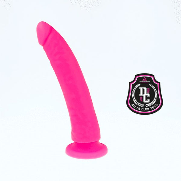 Deltaclub dildo realista rosa silicona medica 20 cm o 4 cm