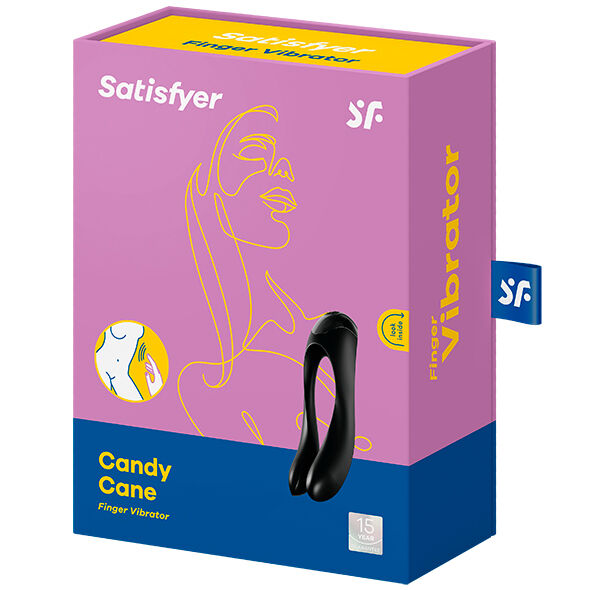 Candy cane vibrador dedo negro