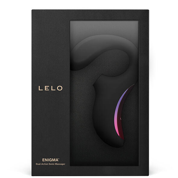 Lelo enigma doble estimulación succión masajeador negro
