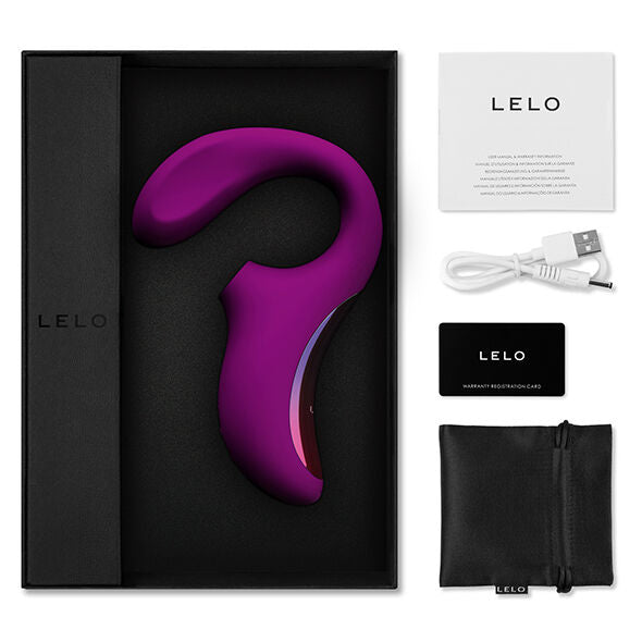 Lelo enigma doble estimulación succión masajeador morado