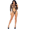 Leg body tanga de manga larga talla única blanco