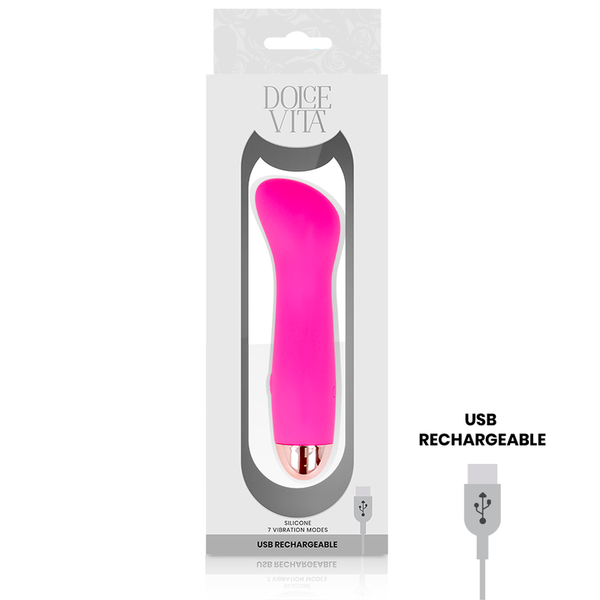 Vibrador recargable one rosa 7 velocidades