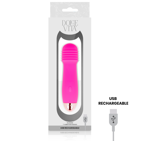 Vibrador recargable three rosa 7 velocidades